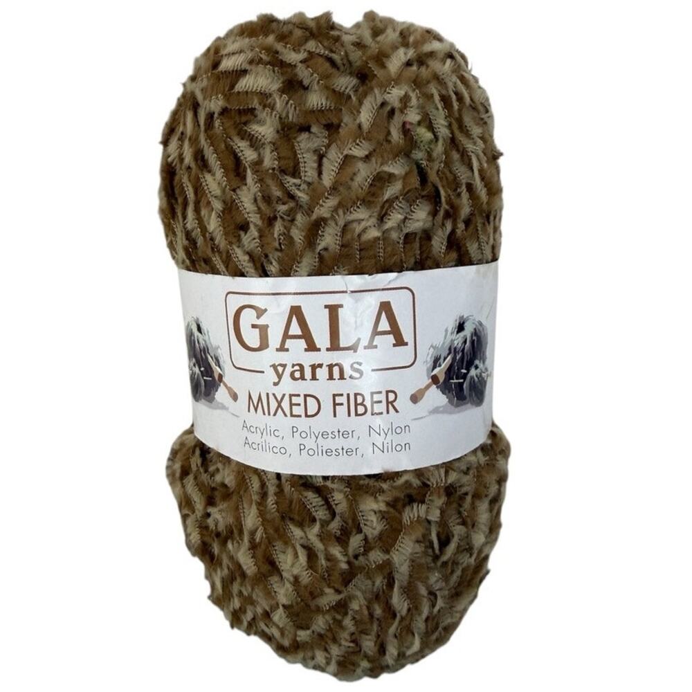 Gala Yarns Mixed Fiber Brown Acrylic Polyester Nylon 50GR 1.76 oz